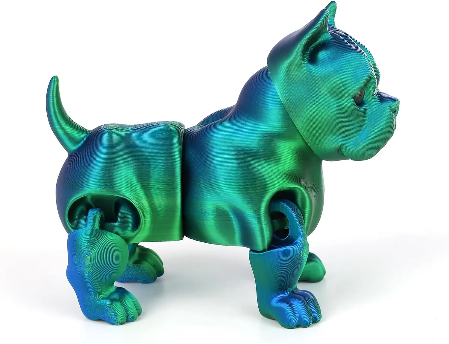 3D Printed Dog Model, 3D Printed Fidget Animals,3D Crystal Dog Flexible Joints Home Decor Executive Desk Toys,Home Office Decor Executive Desk Toys for Autism/ADHD (Green)