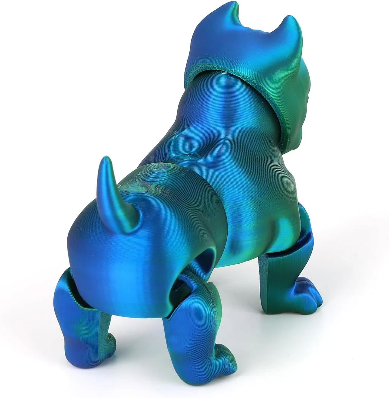 3D Printed Dog Model, 3D Printed Fidget Animals,3D Crystal Dog Flexible Joints Home Decor Executive Desk Toys,Home Office Decor Executive Desk Toys for Autism/ADHD (Green)