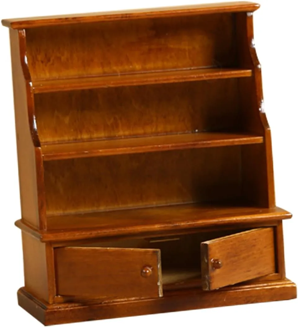 3pcs Miniature Bookshelf Dollhouse Furniture Storage Cabinet Accessory for Mini House Non-Fading Design for Boys and Girls Playsets and Decor Dollhouse Aesthetics