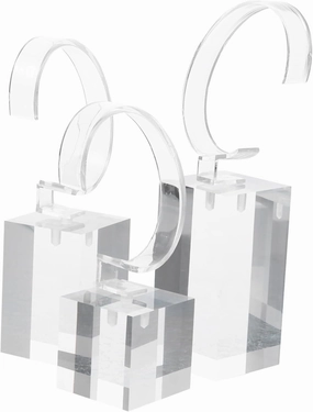 3pcs Acrylic Watch Stand Desktop Watch Holder Multi-function Bracelet Stand Bangle Display Stand Watch Display Stand Children Bracelet Holder Clear Stand Watch Display Rack Watches