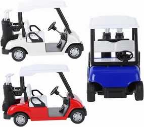 3pcs Pull-Back Golf Cart Model for Boys and Girls Educational Vehicle Plaything Safe Lightweight Inertial Action for Fun