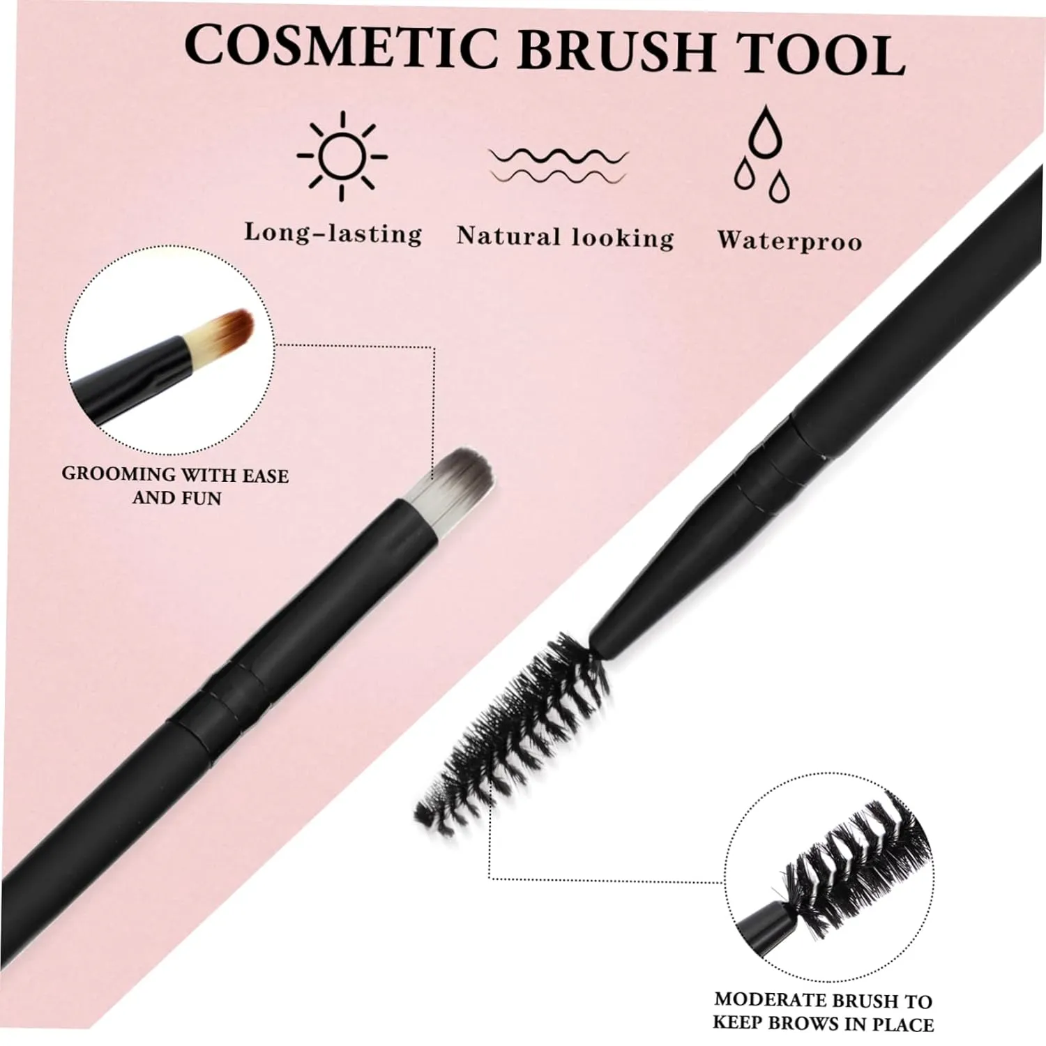3sets Brushes Set Makeup Brush Kit for Women Black Easy to Create Charming Facial Makeup Safe Sturdy for Household Travel 15pcs*3