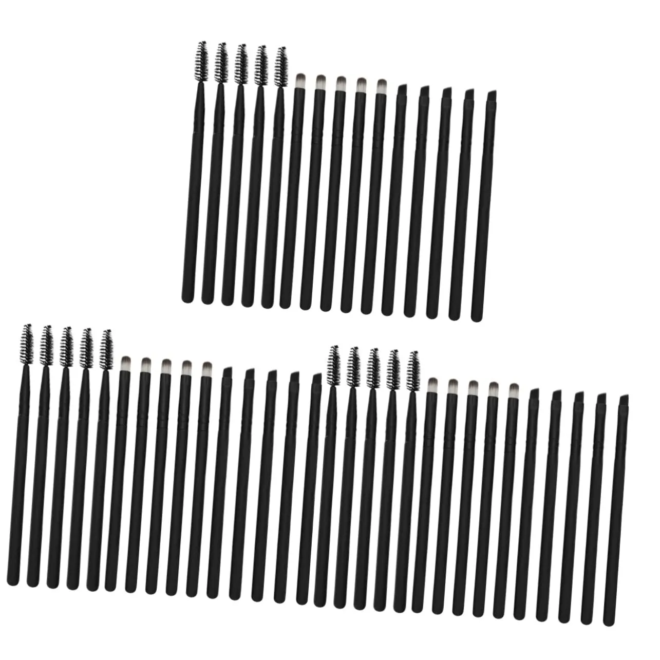 3sets Brushes Set Makeup Brush Kit for Women Black Easy to Create Charming Facial Makeup Safe Sturdy for Household Travel 15pcs*3