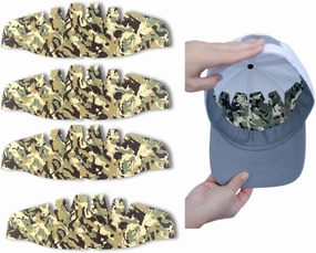 4 Count Camouflage EVA Foam Army Baseball Crown Shaper Inserts for Fitted Caps Snapback Hats Reusable Washable Liner