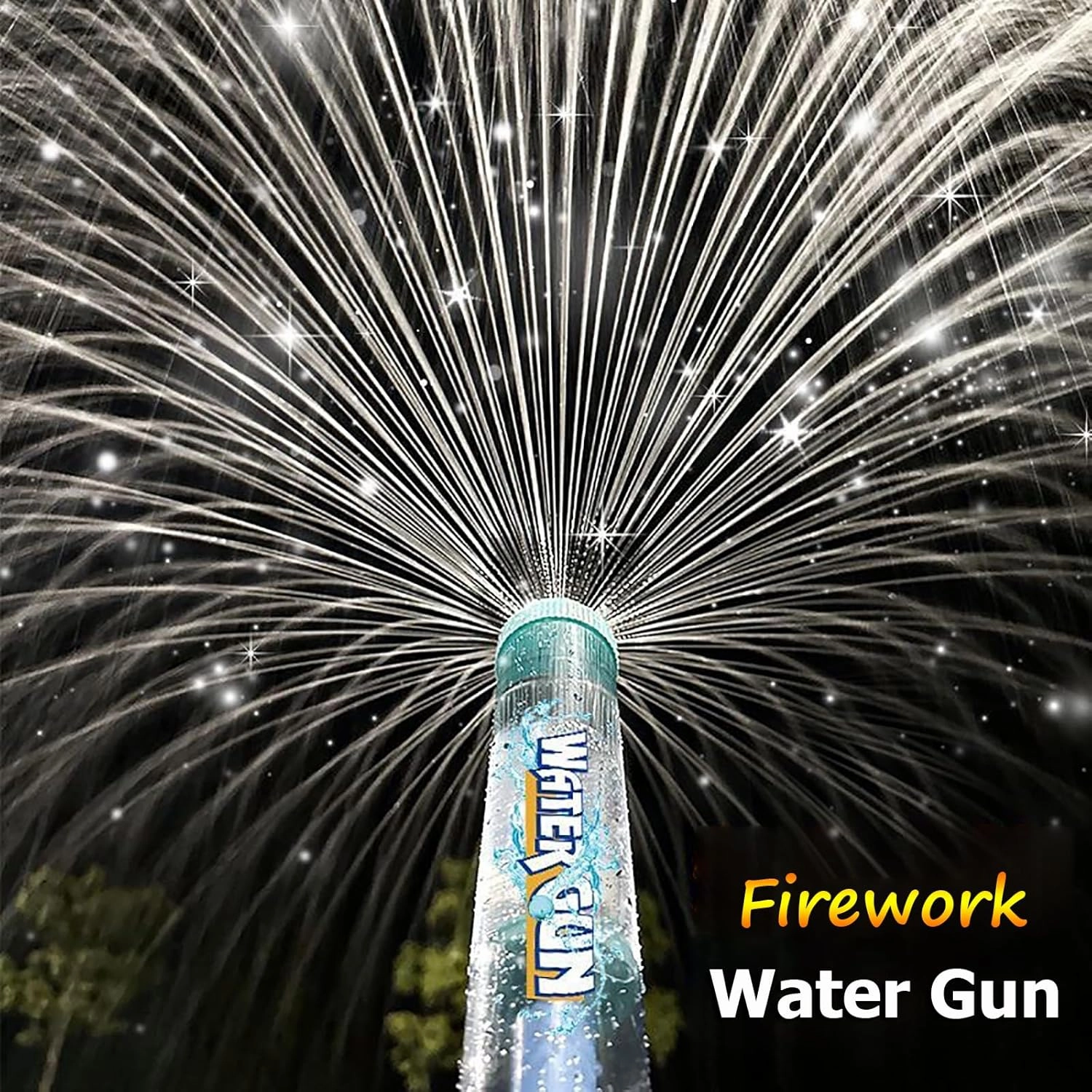 4 PCS Firework Water Gun, 2025 New Fireworks Water Gun, Fireworks Watergun, Water Spray Toy for Pool Games, High Pressure Pull-Out Sprinkler Spray Toys for Beach, Party