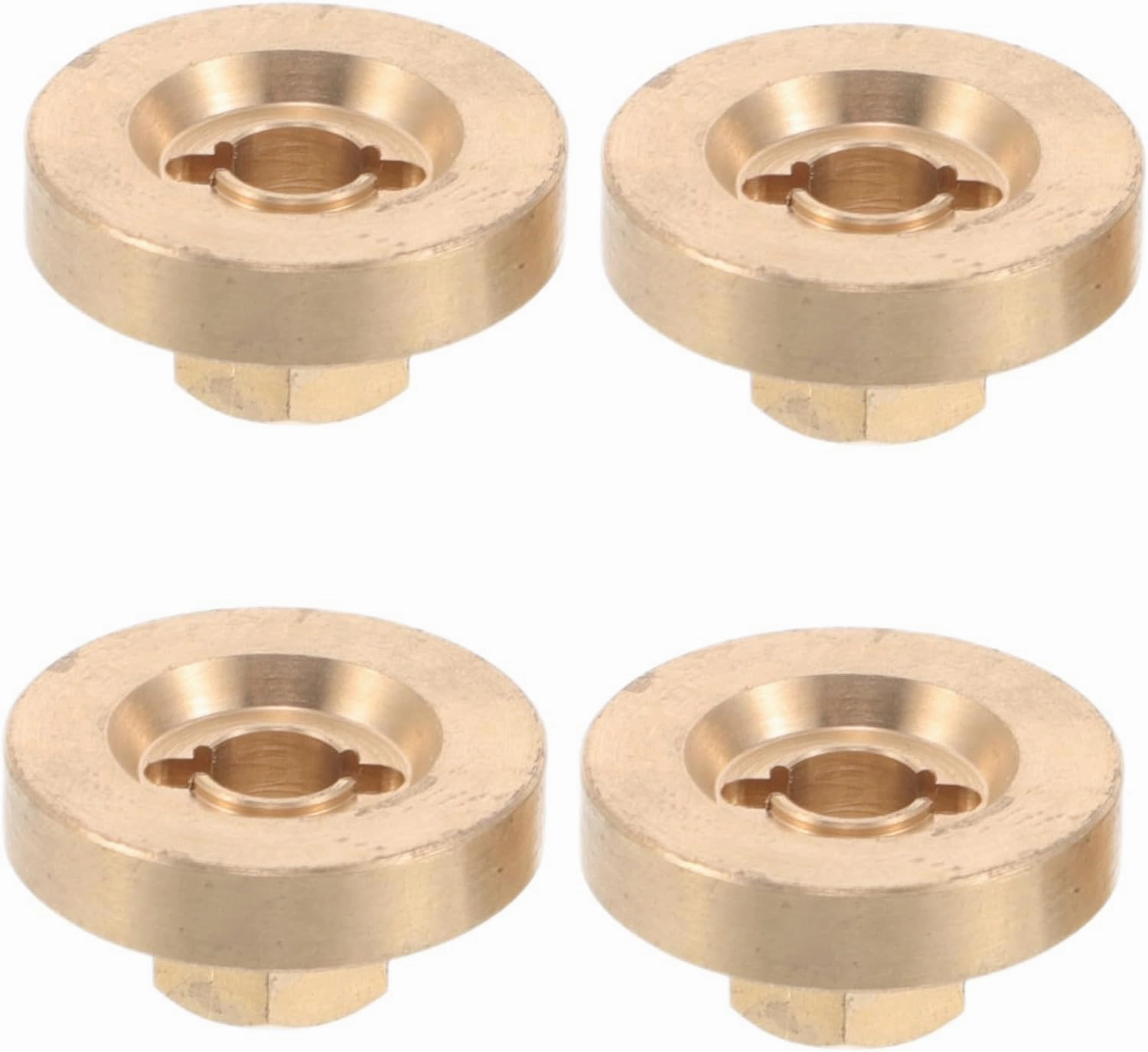4 Set Brass Wheel Hub Adapters for DIY Cars Remote Control Vehicles Easy Installation for Enhanced Stability and Performance
