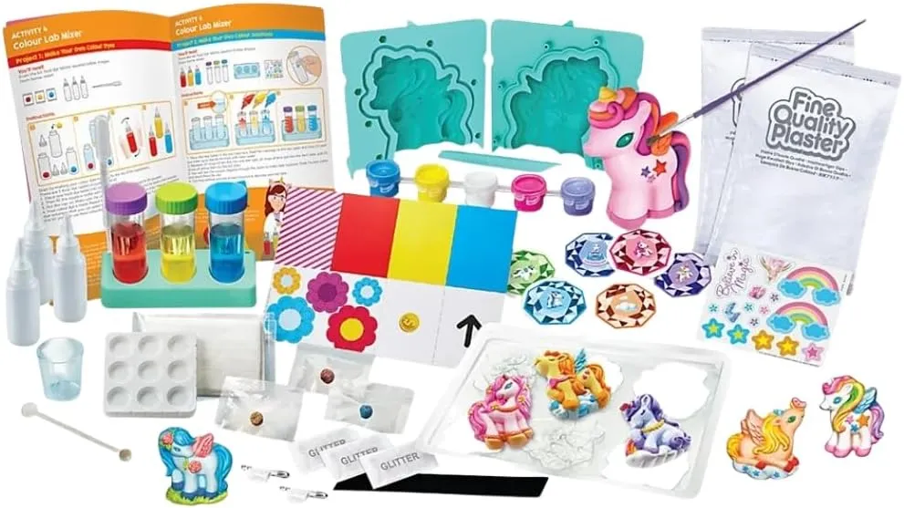 4M | STEAM Powered Kids | Rainbow Unicorns | Giant Unicorn Themed Arts and Crafts and STEM Projects Kit | Kids Ages 5 , Pink