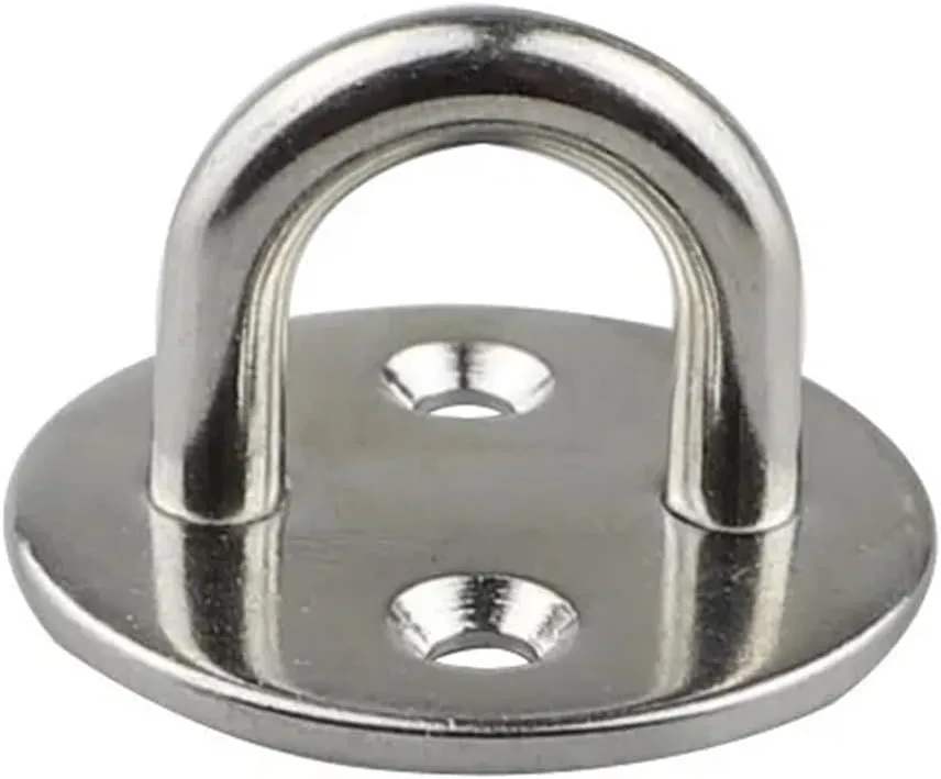 4PCS 5/6/8mm Staple Ring Hook Heavy Duty Ceiling Mount Hanger DIY Tool Flange Bolt Hook Hardware for Boat for Outdoor or Indoor Activity(8.0mm)