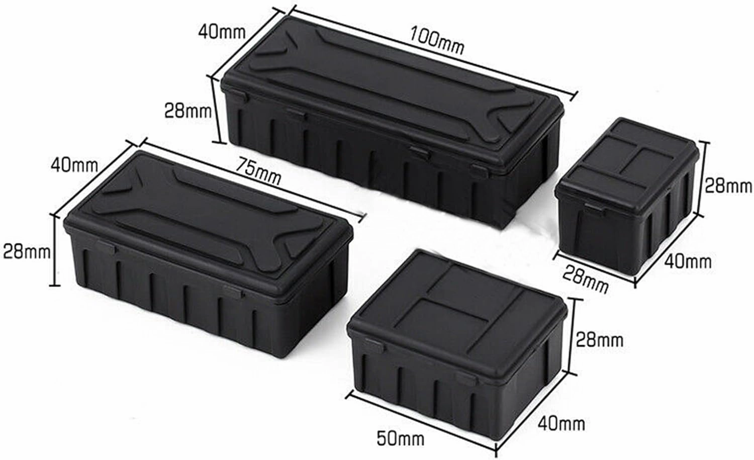 4PCS Plastic RC Mini Storage Box for 1/10 RC Crawler Car
