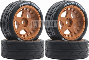 4PCS RC 1/10 On-Road Tires 65mm RC Rubber Tires w/Plastic Wheel Rim 12mm Hex Fit for 1/10 RC On-Road Rally Car HPI Tamiya TT01 TT02 Kyosho Wltoys 144001