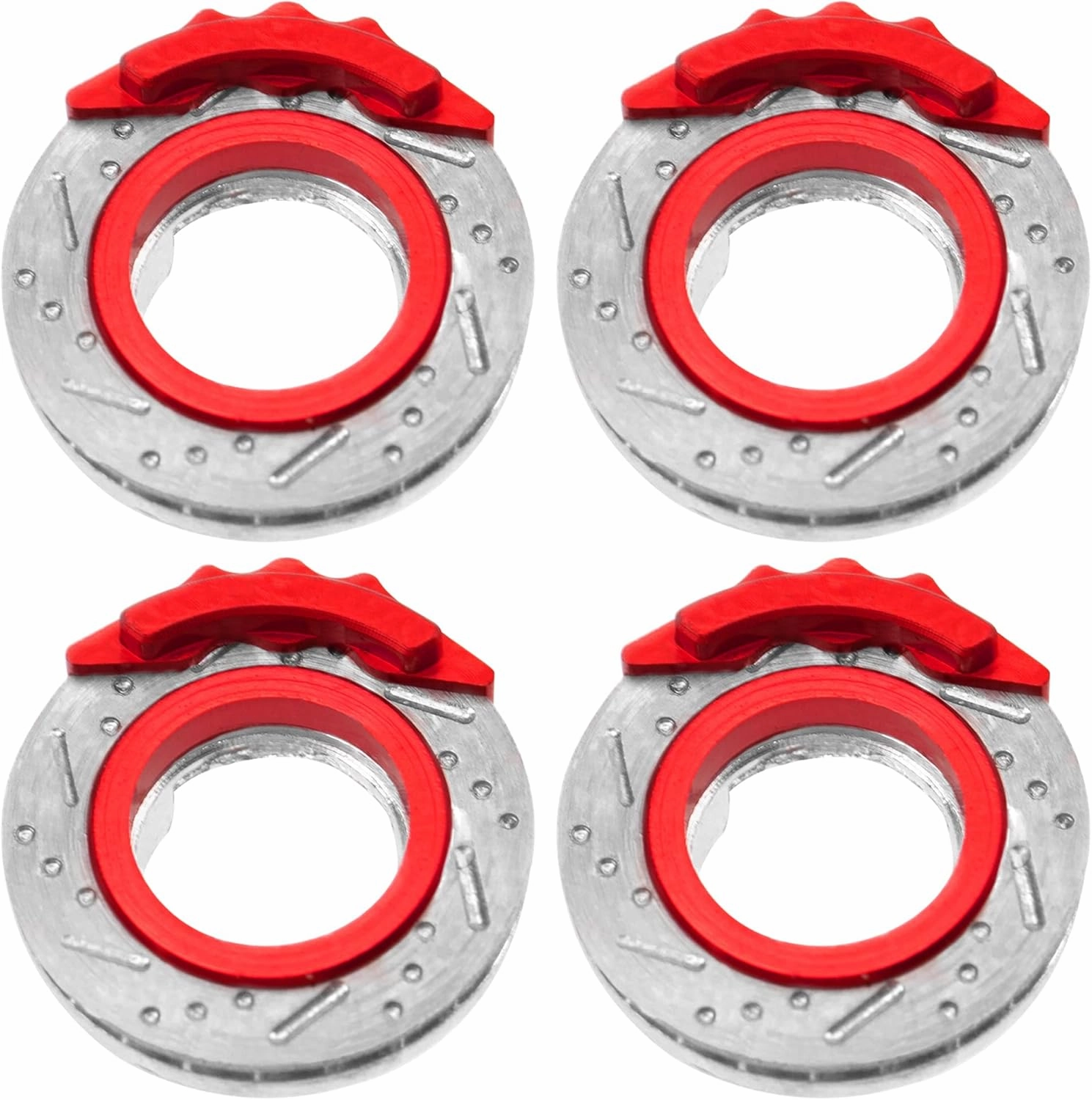 4Pcs ShareGoo RC Brake Disc,Metal Wheel Rim Hex Hub Brake Disc Decoration Compatible with Wltoys K969 K989 Kyosho Mini-Q Mini-Z Mini-D 1/28 RC Car