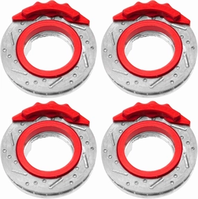 4Pcs ShareGoo RC Brake Disc,Metal Wheel Rim Hex Hub Brake Disc Decoration Compatible with Wltoys K969 K989 Kyosho Mini-Q Mini-Z Mini-D 1/28 RC Car
