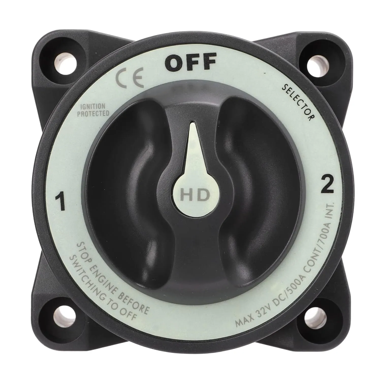 500A 3 Position Battery Selector Disconnect Switch Power Cut Master Switch IP66 Waterproof Ignition Protection for RV Marine Applications