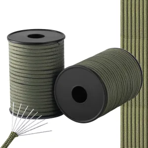 550 Paracord Rope,100ft/330ft 9 Strand Parachute Cord 4mm,Tactical Paracord Rope para Cord Lanyard for Climbing,Tent,Camping,Hammock,Clothsline,Hiking,Fishing,Survival Bracelet