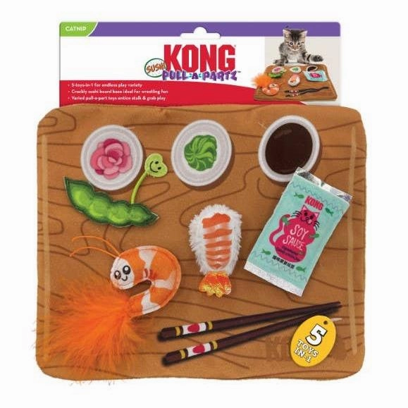 5-Toys-In-1 Sushi Cat Toy | Giftable Cat Crackle Play Mat