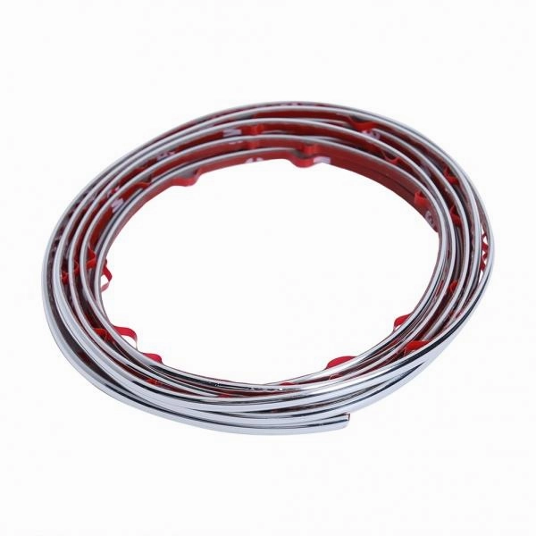5m Flexible Trim Fashion Car Interior & Exterior Moulding Strip Decorative Line Silver