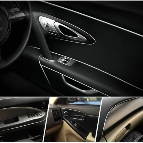 5m Flexible Trim Fashion Car Interior & Exterior Moulding Strip Decorative Line Silver