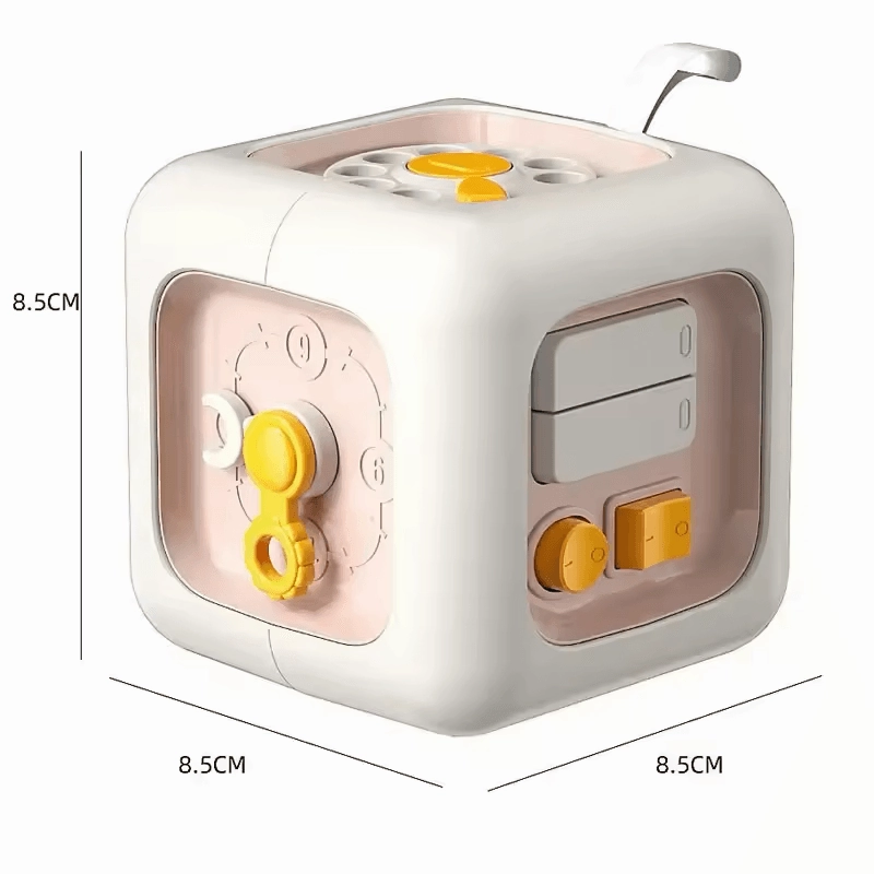 6-in-1 Montessori Busy Cube – Educational Sensory Toy for Toddlers
