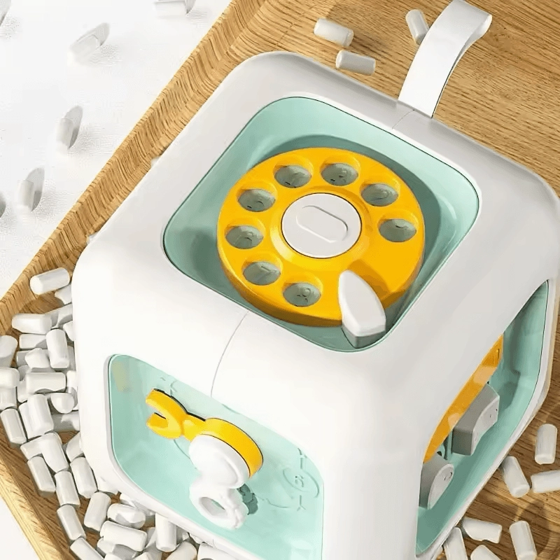 6-in-1 Montessori Busy Cube – Educational Sensory Toy for Toddlers