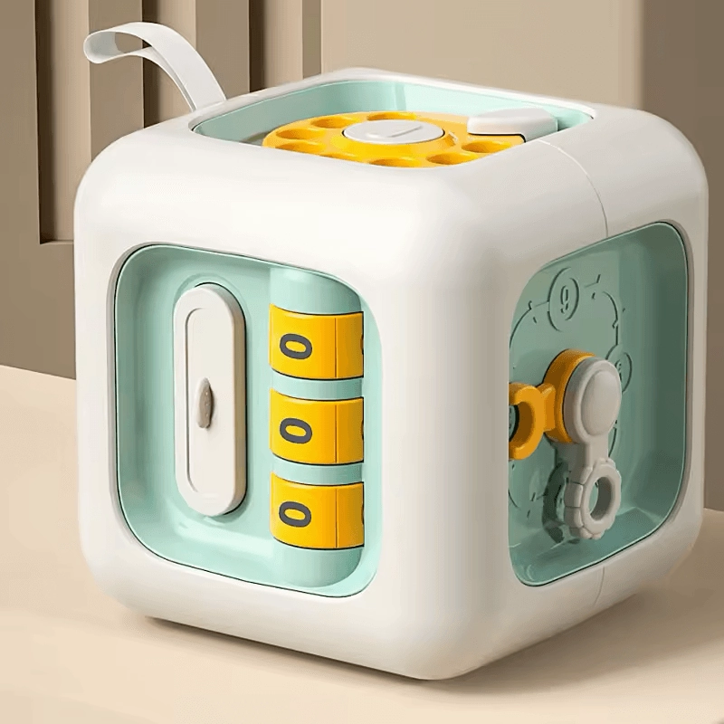 6-in-1 Montessori Busy Cube – Educational Sensory Toy for Toddlers