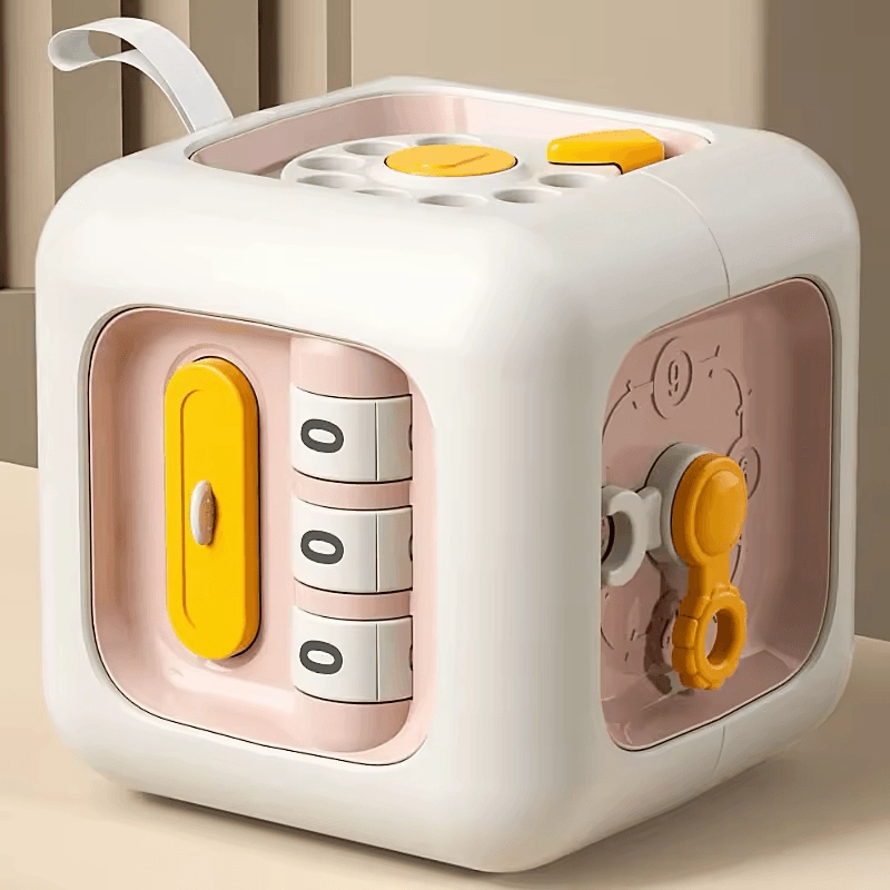 6-in-1 Montessori Busy Cube – Educational Sensory Toy for Toddlers