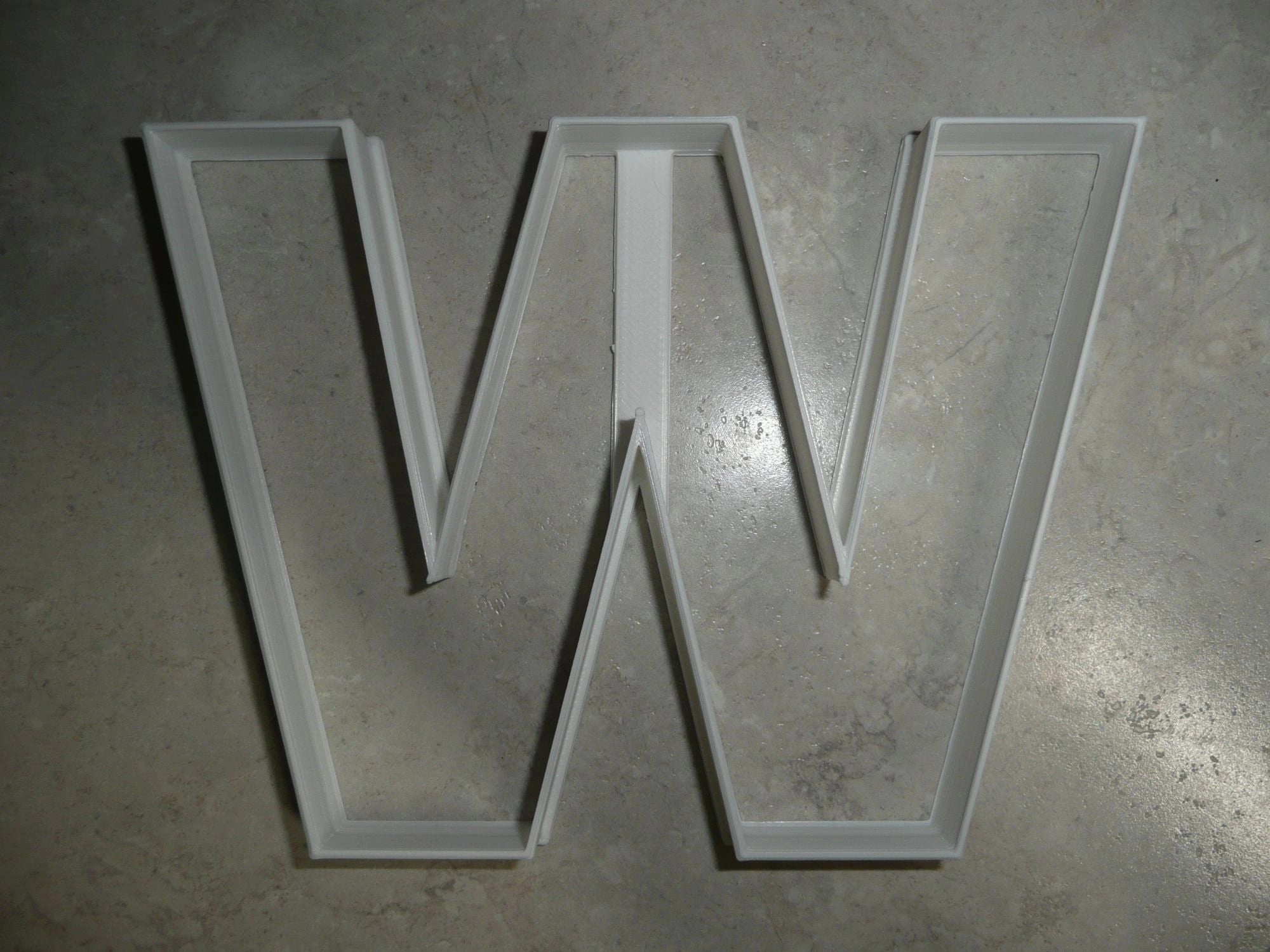 6x Letter W Capital Block Fondant Cutter Cupcake Topper 1.75 IN USA FD4236
