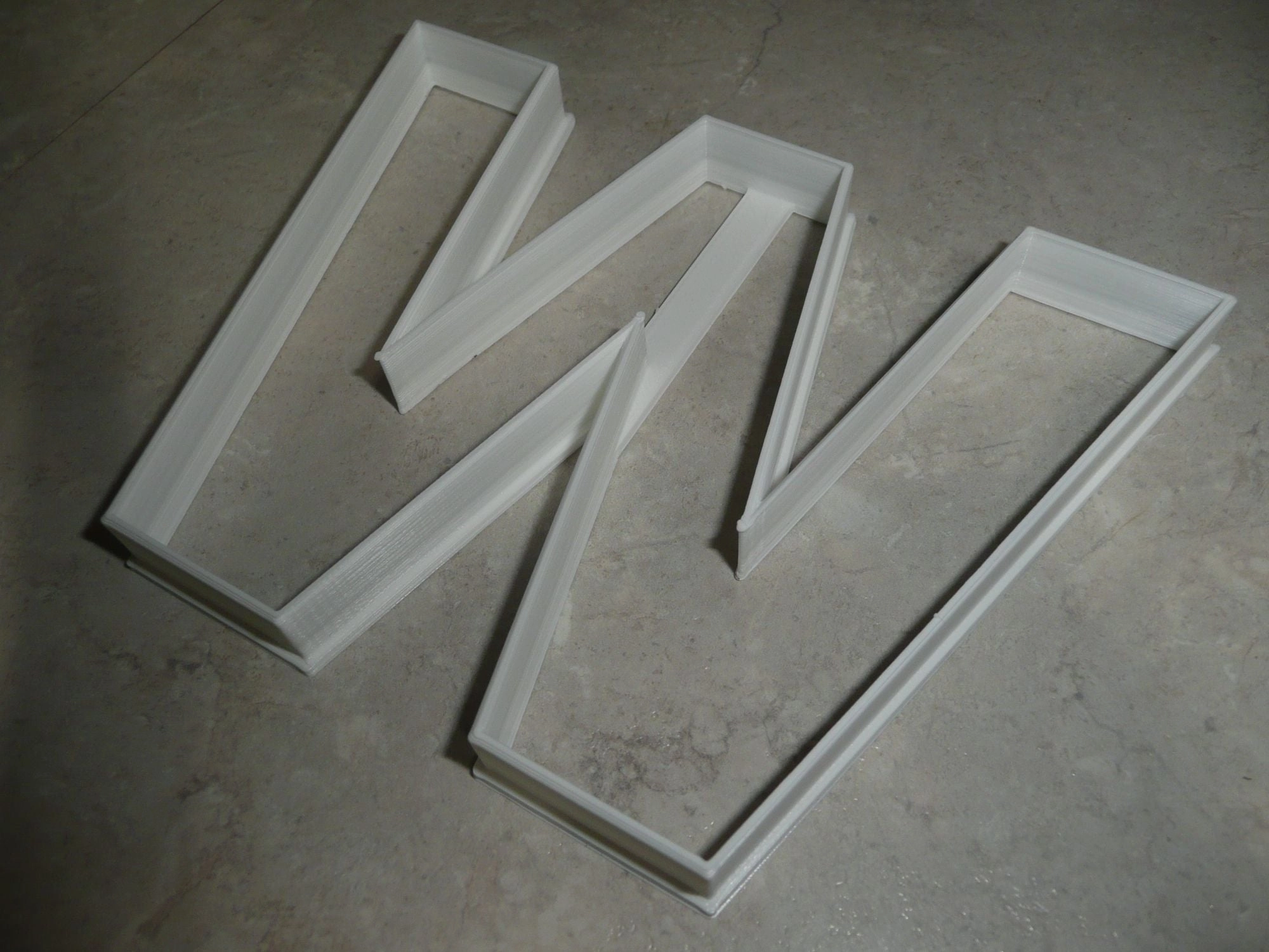 6x Letter W Capital Block Fondant Cutter Cupcake Topper 1.75 IN USA FD4236