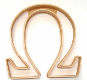 6x Omega Greek Letter Fondant Cutter Cupcake Topper 1.75 IN USA FD4346