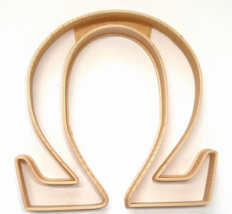 6x Omega Greek Letter Fondant Cutter Cupcake Topper 1.75 IN USA FD4346