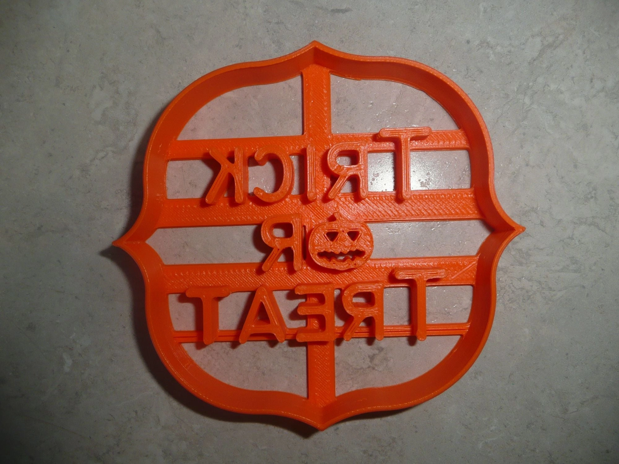 6x Trick Or Treat Words Fondant Cutter Cupcake Topper 1.75 IN USA FD3879
