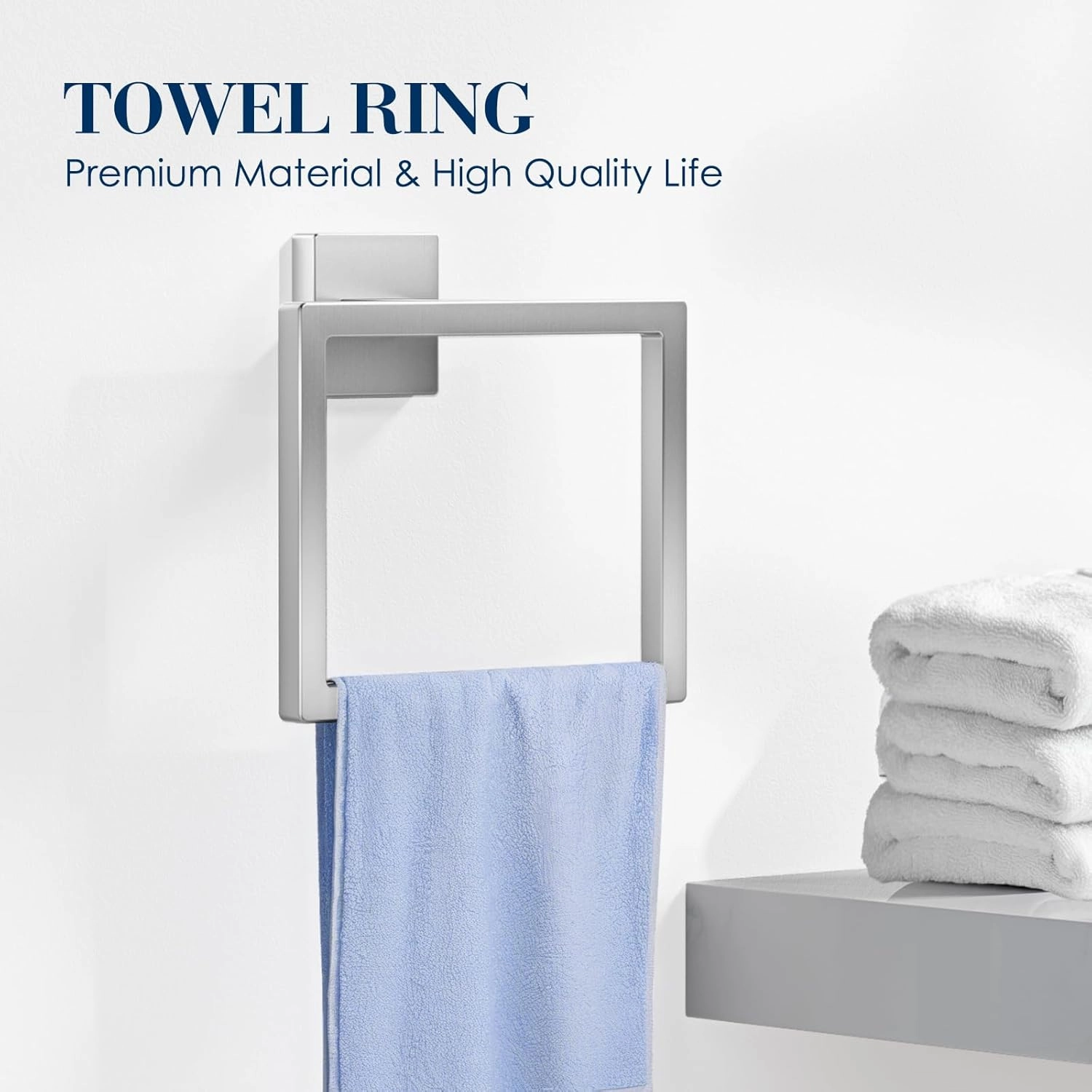 7-Pieces Brushed Nickel Bathroom Accessory Set, Bathroom Accessories, Towel Racks for Bathrooml, Stainless Steel, SUS304 Stainless Steel Wall Mounted, Bath Towel Bar Set