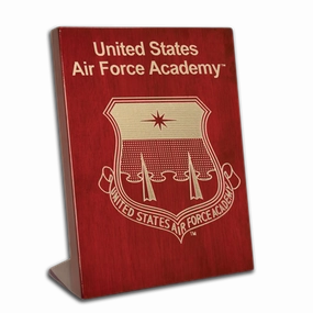 7"x9" Air Force Academy Rosewood Piano Finish Free-Standing Award Plaque
