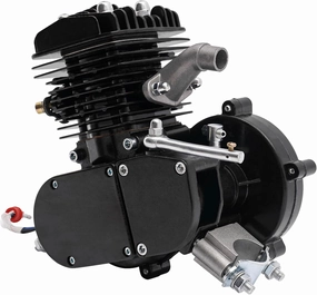 80cc Motorized Bike Kit, 2-Stroke 1.65 Hp Gas Motorized Bike Engine, Bicycle Motor Kit w/CDI Ignition System, for Most 26-28" Wheeled Bikes with V-Frames, Silver, 5500rpm