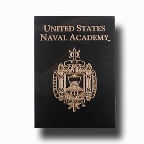 8"x10" Naval Academy Crest Plaque - Black Lacquer