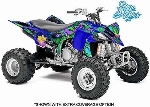 All Years Raptor 90 Zany Blue Senge Graphics Kit Compatible with Yamaha