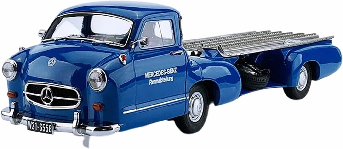 Alloy Resin Car Vehicle Model Fit for Mercedes Benz 1955 1 18 Alloy Blue Simulation Racing Car Model Car Model Crafts Decoration Festive Deluxe Gift