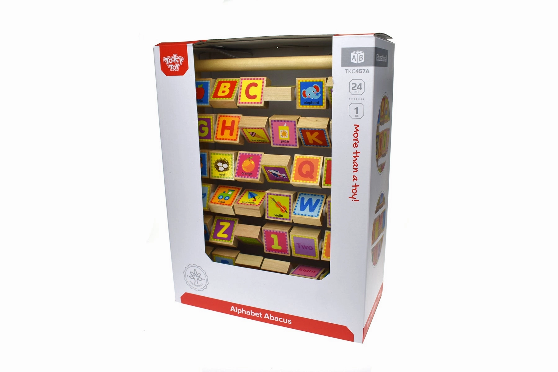 Alphabet Blocks Abacus Natural