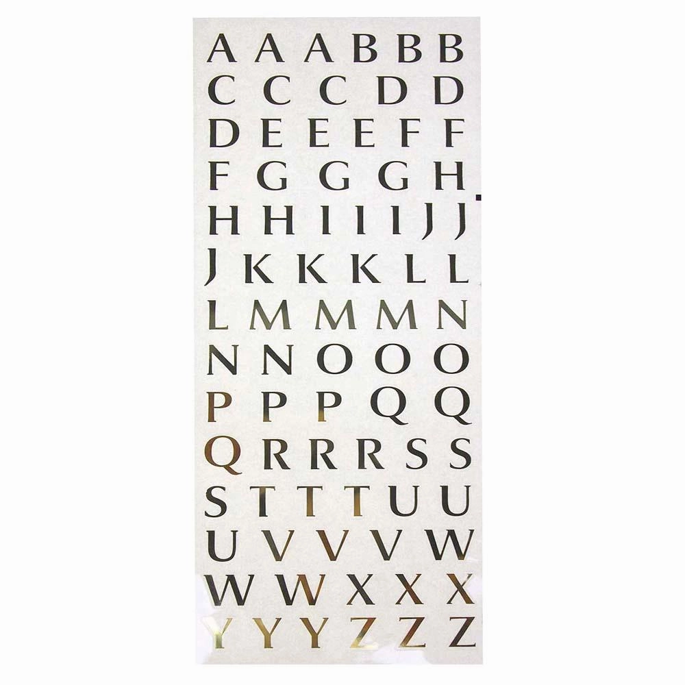 Alphabet Letters Foil Stickers, 1/2-inch, 78-count