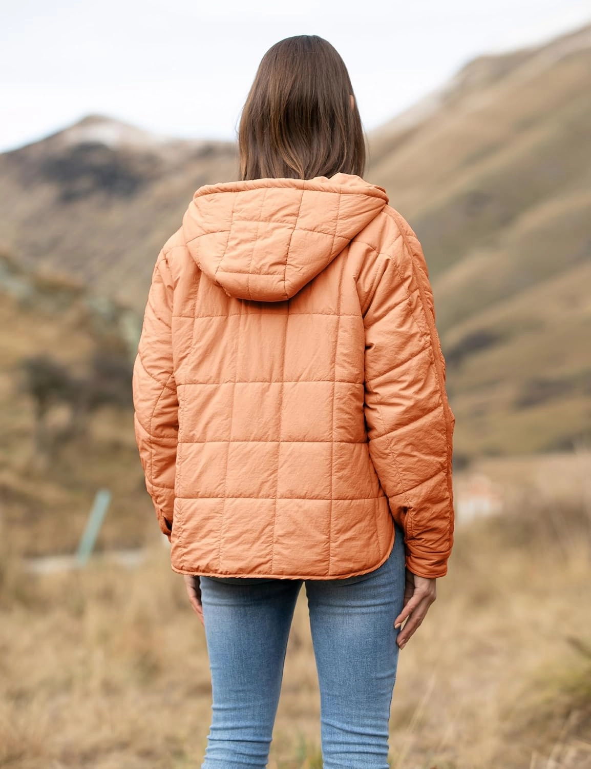 AMEBELLE Women's Oversized Hooded Puffer Jacket Quilted Jackets for Women Lightweight Winter Warm Padded Hoodies Coat