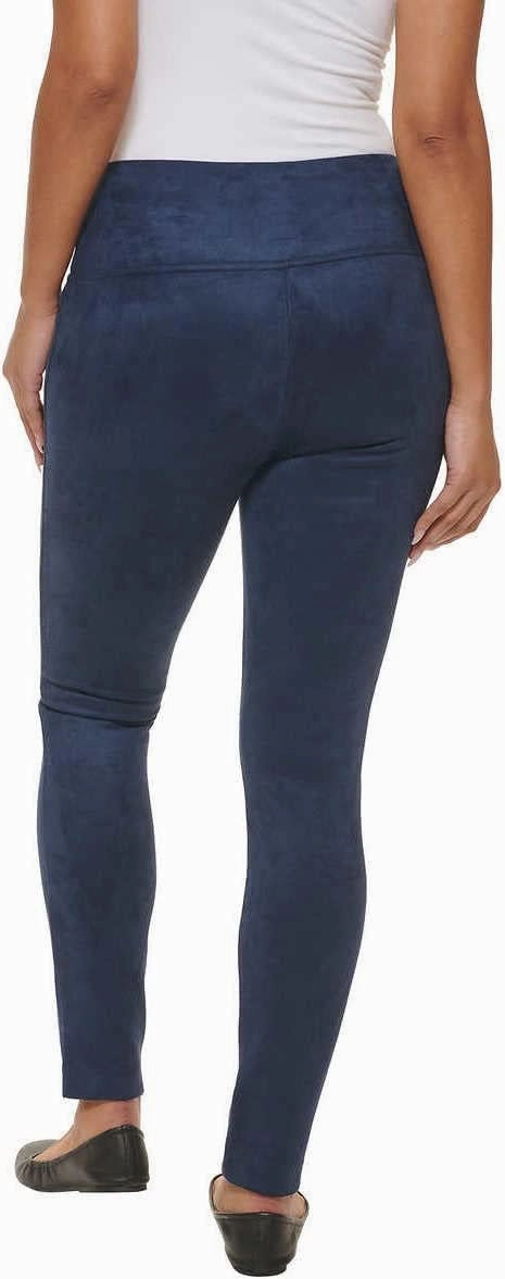 Andrew Marc Womens Lightweight Faux Suede Pull on Pant