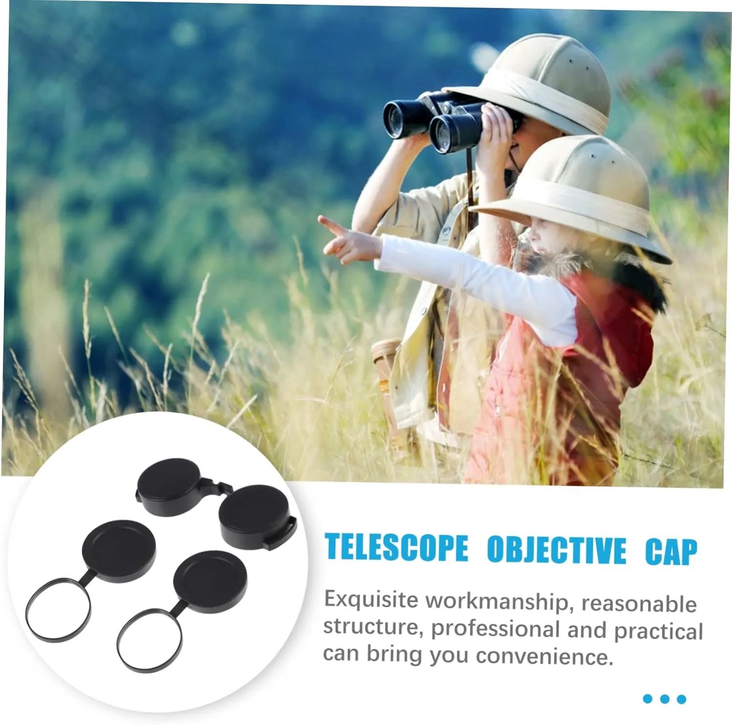 Angoily 12pcs Rubber Objective Lens Caps for Binoculars Scratch Protective Lightweight Compact Design Easy to Install Accessories for Outdoor Use
