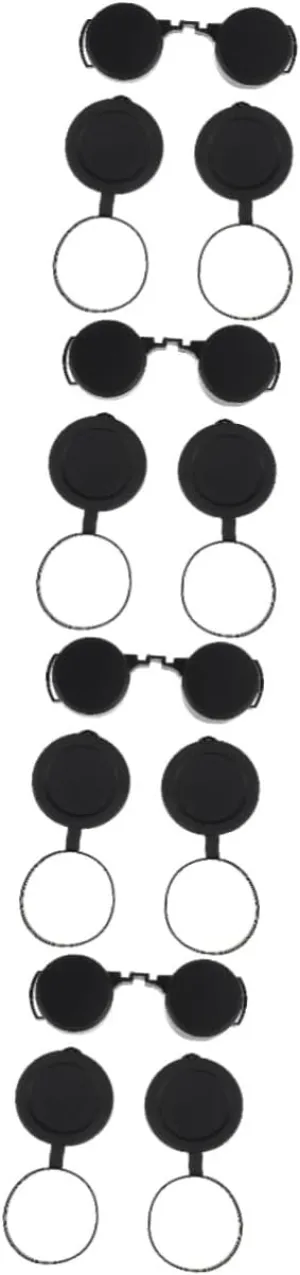 Angoily 12pcs Rubber Objective Lens Caps for Binoculars Scratch Protective Lightweight Compact Design Easy to Install Accessories for Outdoor Use