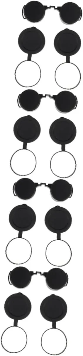 Angoily 12pcs Rubber Objective Lens Caps for Binoculars Scratch Protective Lightweight Compact Design Easy to Install Accessories for Outdoor Use