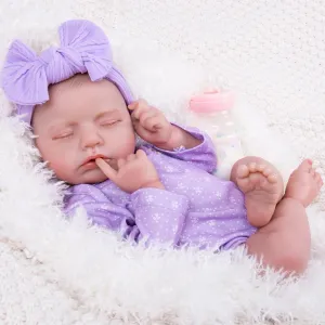 Aori Reborn Baby Dolls Lifelike 20 Inch - Realistic Newborn Girl Dolls with Feeding Toy Kit, Nice Companion Gift Set for Kids, Grand-Parents