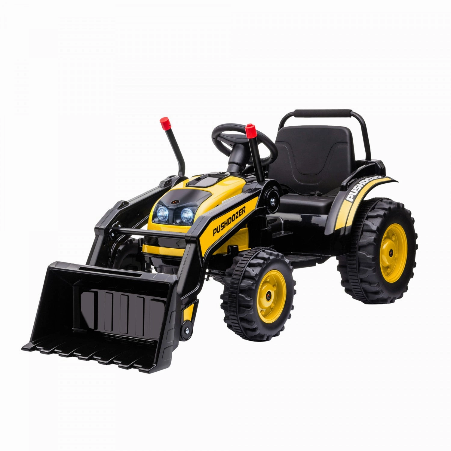 Aosom Kids Digger Powered Ride-On Excavator 6v Battery Powered Construction Tractor Music Headlight |Aosom Bulldozer A Chevaucher Pour Enfants 6v Batterie Jouet Construction Musique Phare Avant Arriere