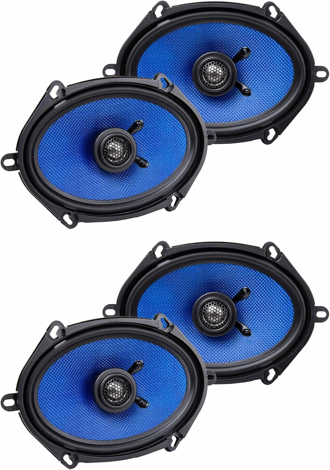 Audiosavings Bundle: Pair Hifonics HCC5768CX 5x7/6x8 125 Watt 2-Way Coaxial Car Stereo Speakers (4 Items)