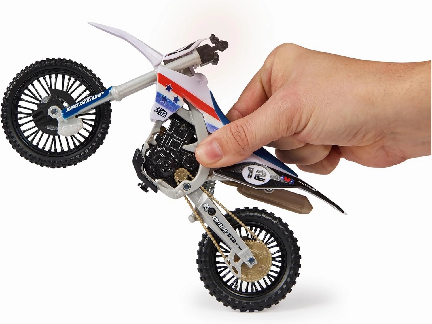 Authentic Shane Mcelrath 1:10 Scale Collector Die-Cast Toy Motorcycle Replica with Race Stand, for Collectors and Kids Age 5 and Up