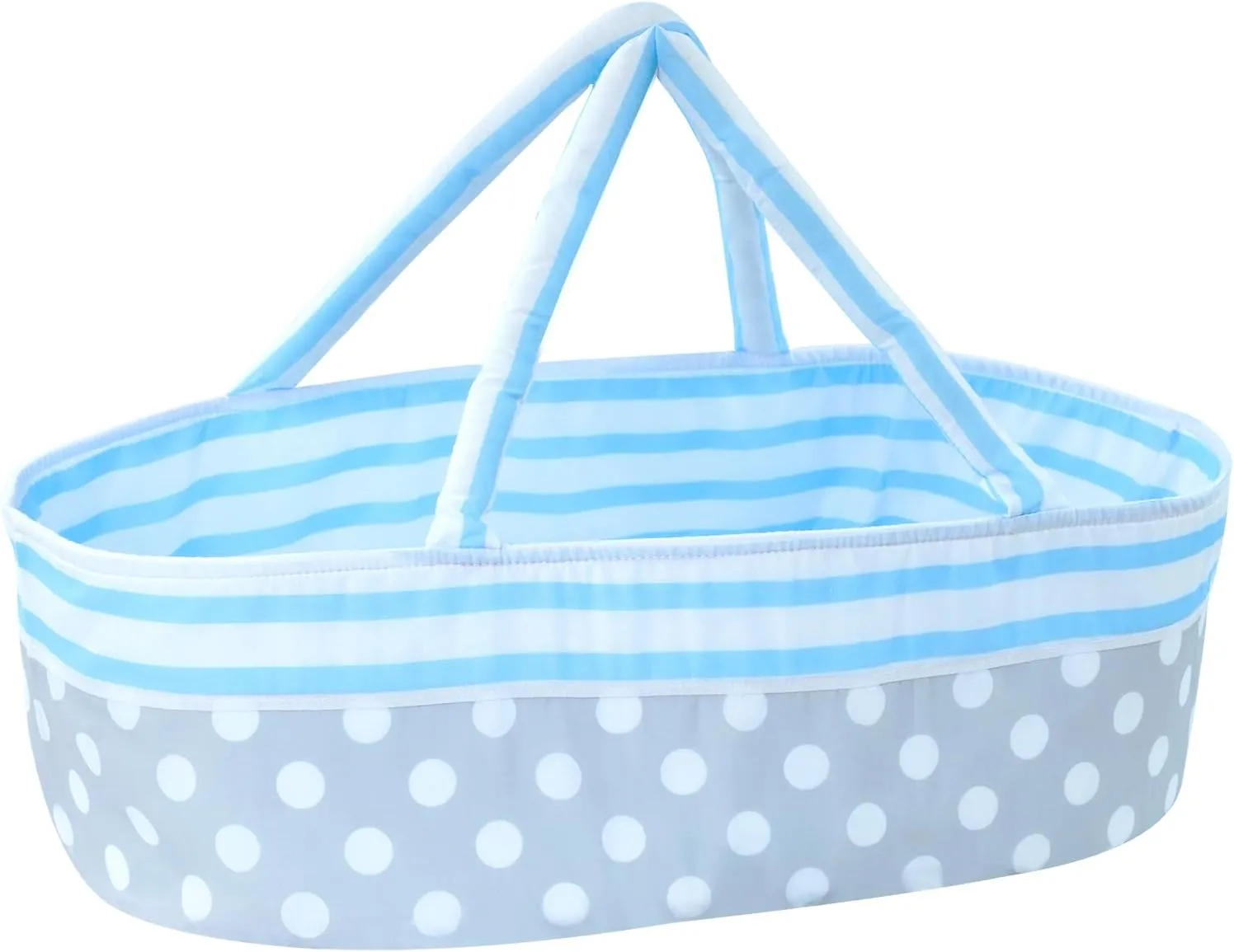 BABESIDE Reborn Baby Dolls Bassinet Foldable Baby Doll Crib Bed Soft Doll Carrier Doll Accessories with Handle for 17-22 inch Baby Dolls Girls Boys