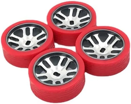 BAIJAC 284131 K989 Iw04m Mosquito Car 1/28 RC Car, Metal Upgraded Racing Wheels & Pattern Soft Tire Skin, Candy Color Tire Skin ( Color : Red )