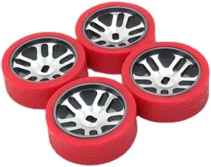 BAIJAC 284131 K989 Iw04m Mosquito Car 1/28 RC Car, Metal Upgraded Racing Wheels & Pattern Soft Tire Skin, Candy Color Tire Skin ( Color : Red )